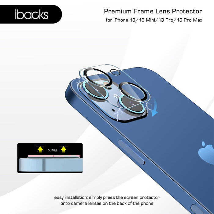 ibacks Premium Frame Camera Lens Protector for iPhone 13