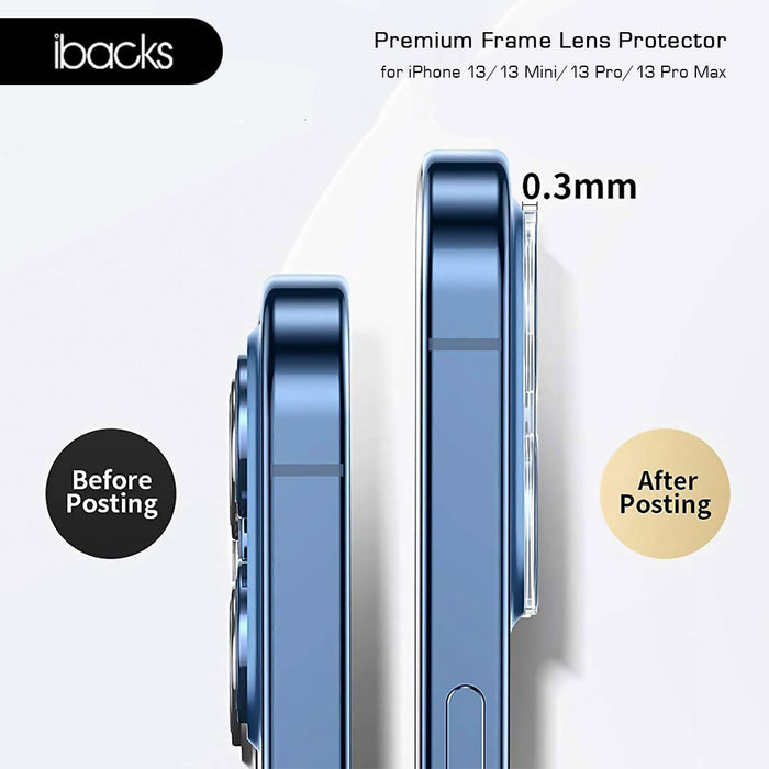 ibacks Premium Frame Camera Lens Protector for iPhone 13