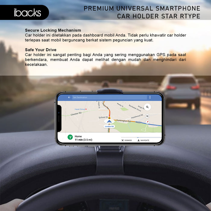 ibacks Star RType Universal Smartphone Car Holder