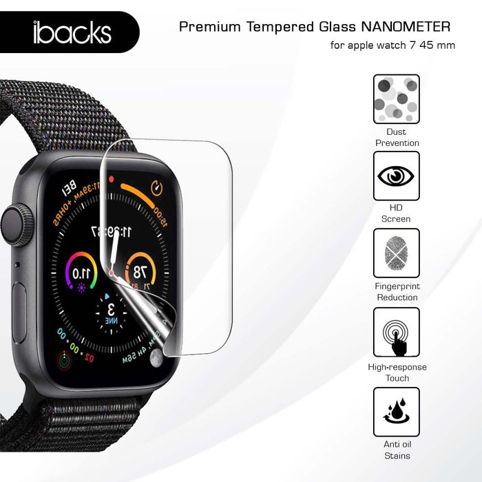 ibacks Nanometer Tempered Glass for Apple Watch 7