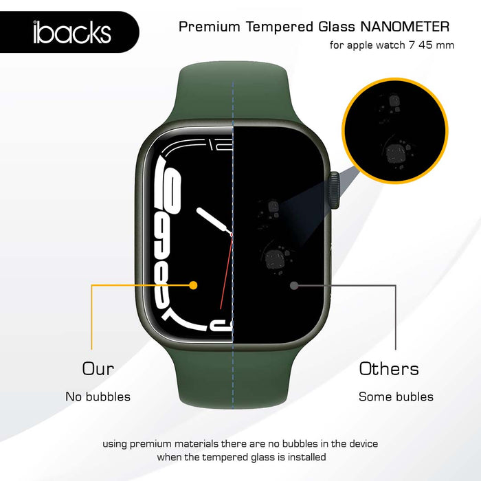 ibacks Nanometer Tempered Glass for Apple Watch 7