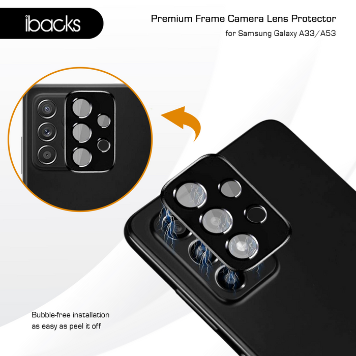 ibacks Premium Frame Camera Lens Protector for Samsung Galaxy A33/A53
