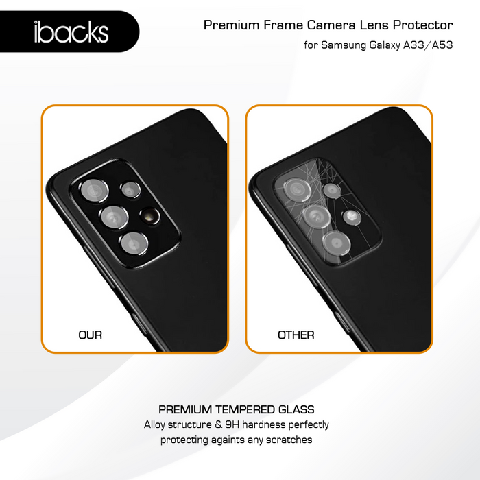 ibacks Premium Frame Camera Lens Protector for Samsung Galaxy A33/A53