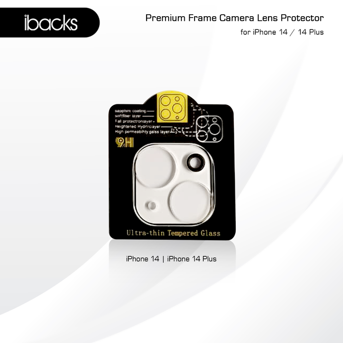 ibacks Premium Frame Camera Lens Protector for iPhone 14/14 Plus