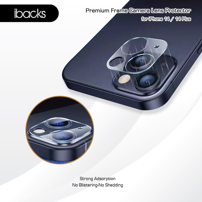 ibacks Premium Frame Camera Lens Protector for iPhone 14/14 Plus