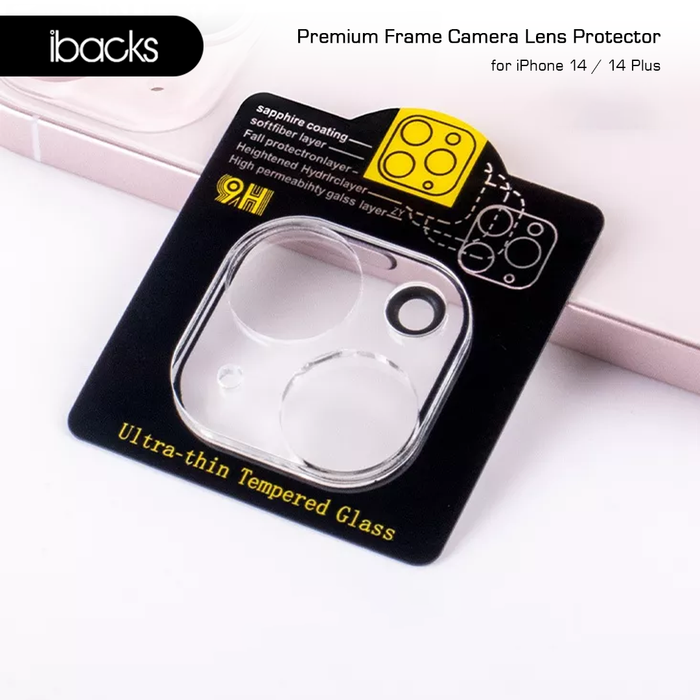 ibacks Premium Frame Camera Lens Protector for iPhone 14/14 Plus