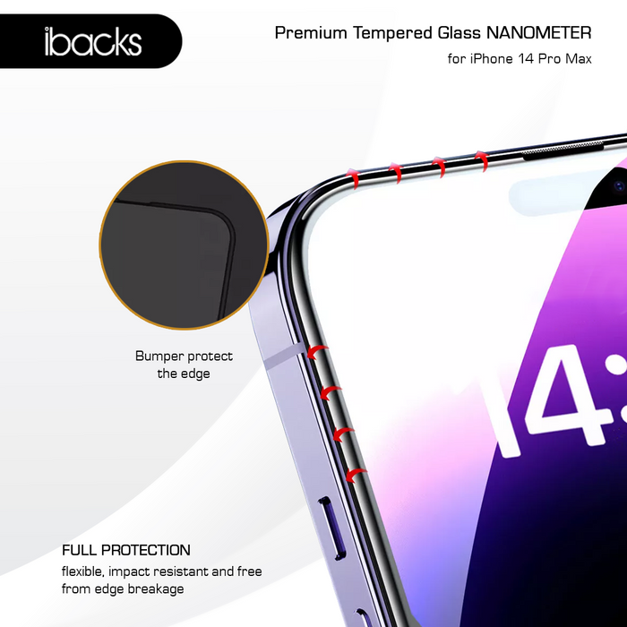 ibacks Nanometer Tempered Glass for iPhone 14