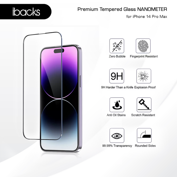 ibacks Nanometer Tempered Glass for iPhone 14