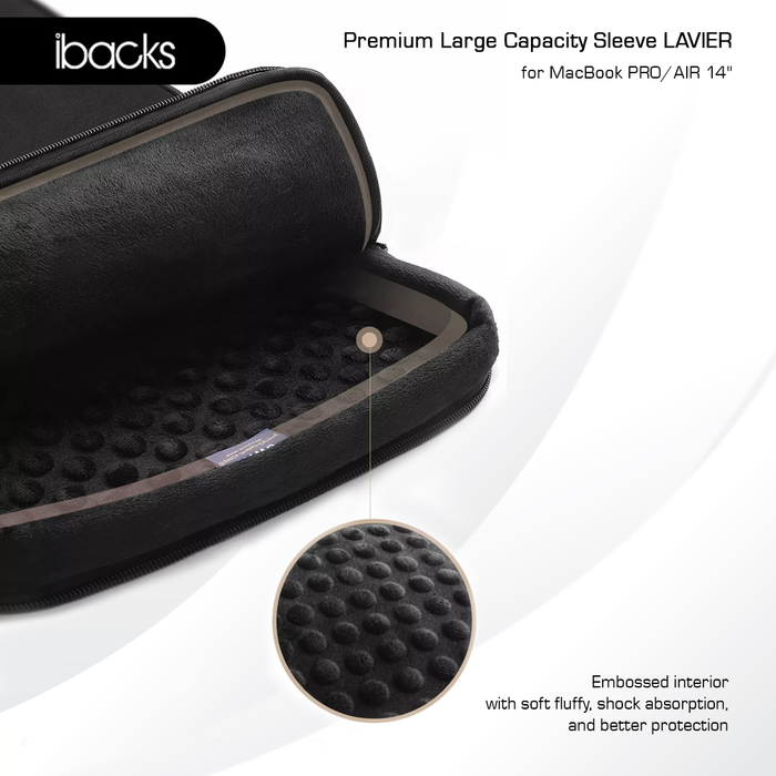 ibacks LAVIER Sleeve for Macbook PRO/AIR 14inch