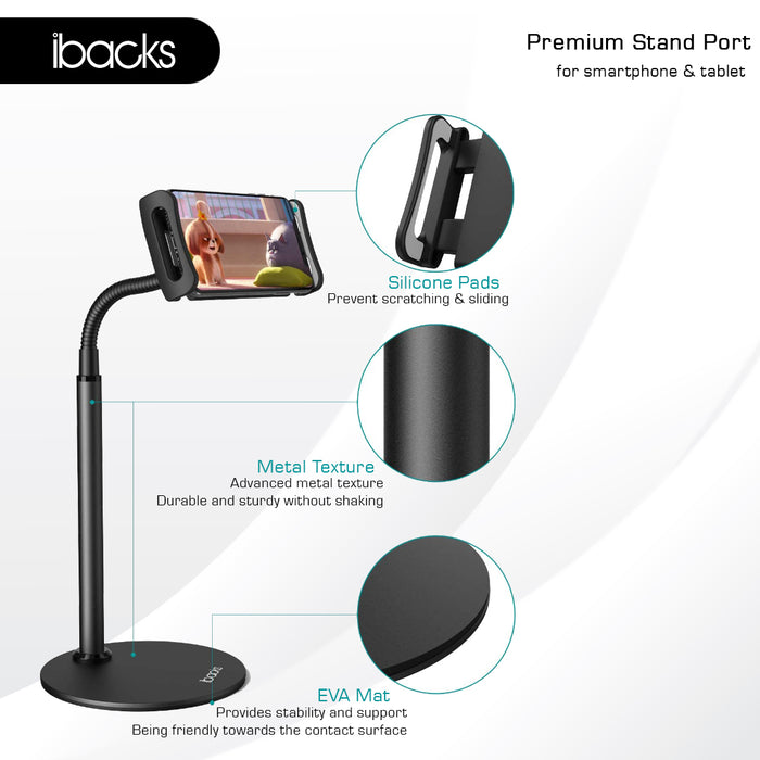 Ibacks stand port for smartphone & Tablet