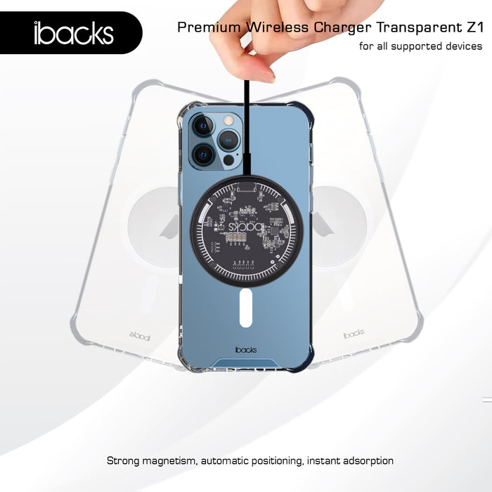 Ibacks Z1 Wireless Charger Transparant Grey
