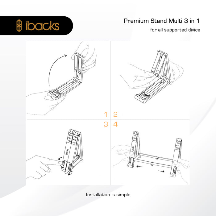 Ibacks Stand Multi 3 in 1 Grey
